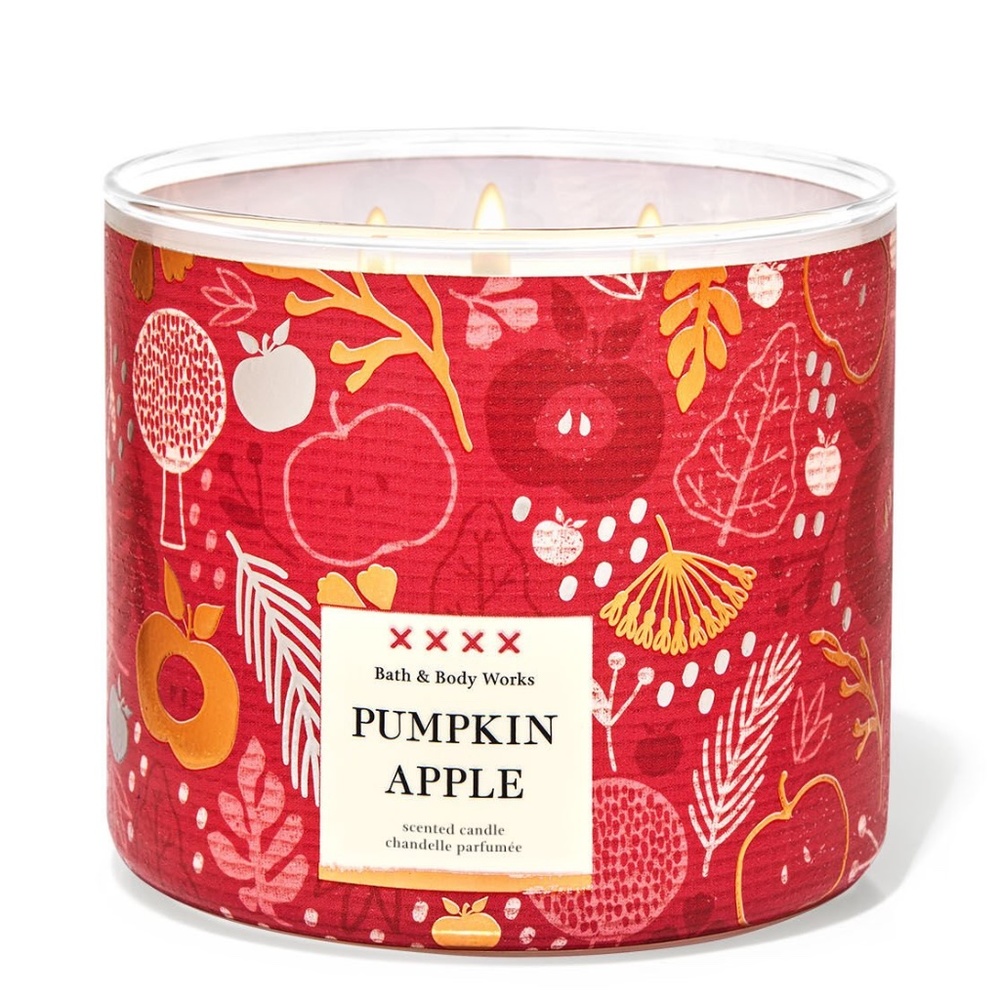 Bath & Body Works Pumpkin Apple 3-Wick Candle